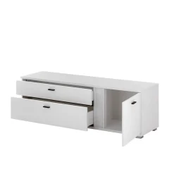 Wohnen Tv & Hifi-Möbel|Lowboards<Weißes TV-Board mit LED Beleuchtung - Tirol