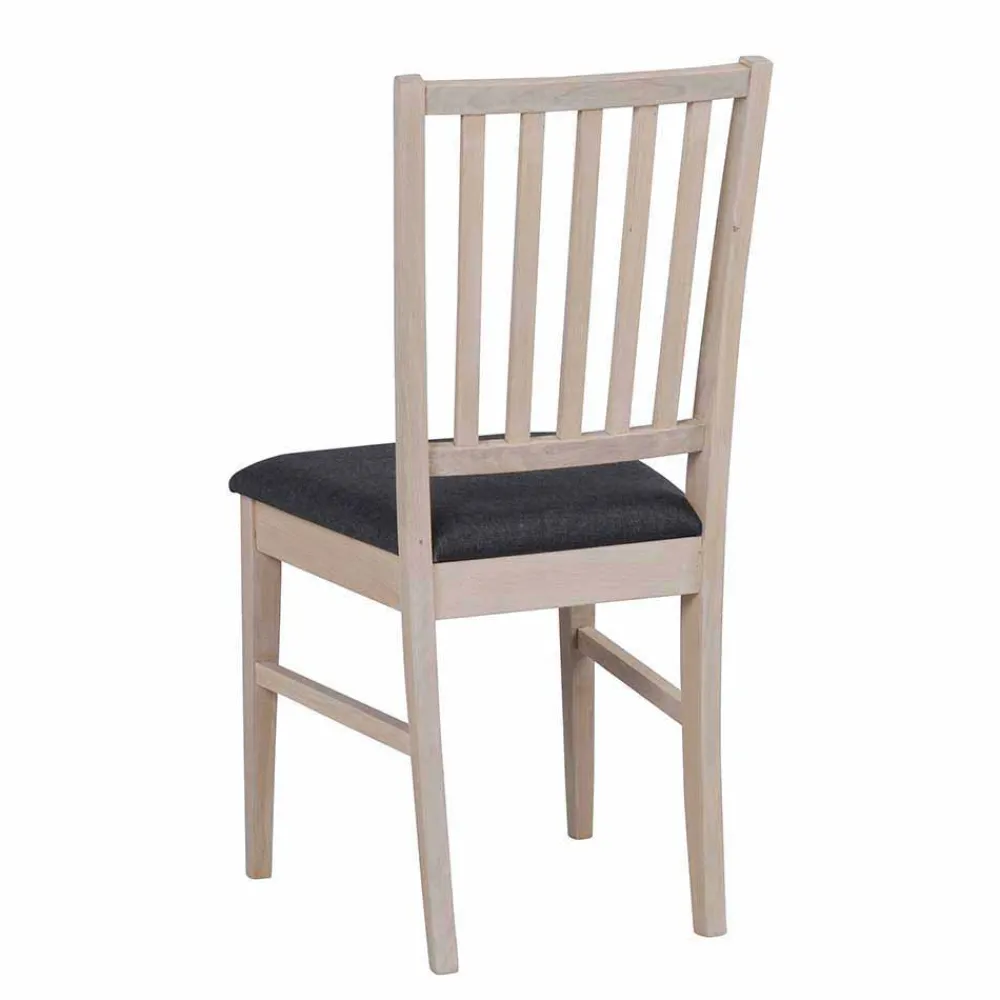 Wohnen Sitzgruppe<White Wash Essgruppe aus Eiche - Pessoa (siebenteilig)