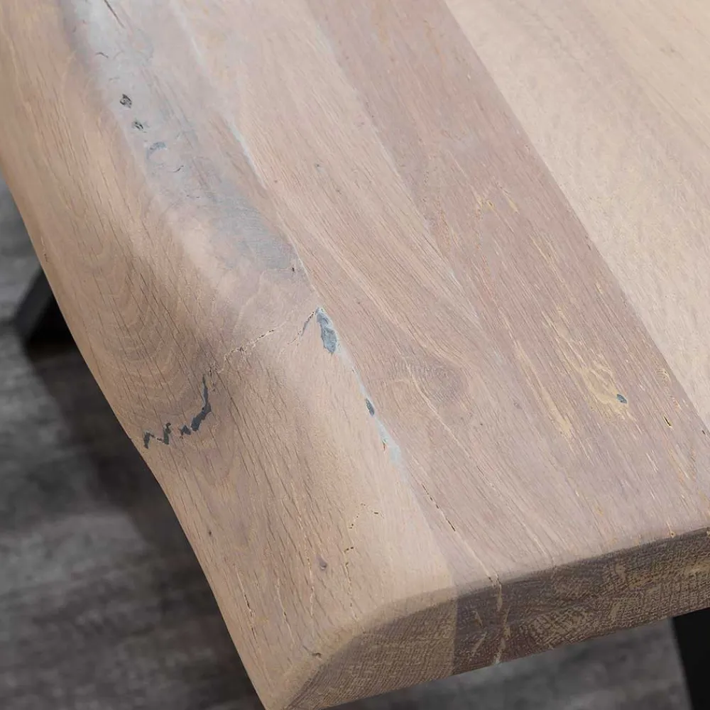Wohnen Tische<White Wash Esszimmertisch mit Baumkante - Wieza