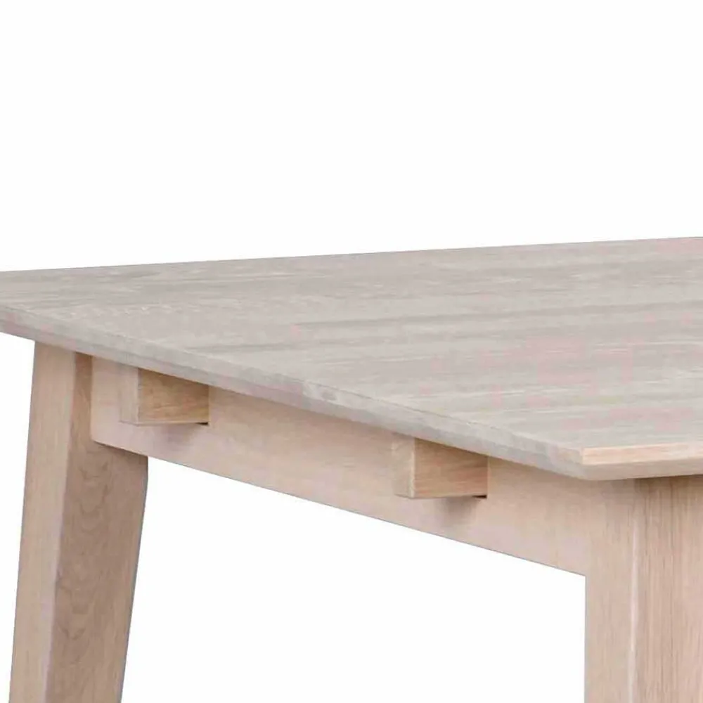 Wohnen Sitzgruppe<White Wash Holztisch & schwarze Stühle - Pessoa (fünfteilig)
