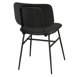 Wohnen Sitzgruppe<White Wash Holztisch & schwarze Stühle - Pessoa (fünfteilig)