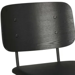 Wohnen Sitzgruppe<White Wash Holztisch & schwarze Stühle - Pessoa (fünfteilig)