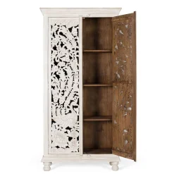 Wohnen Vitrinen<White Wash Schrank - dekoratives Design - Snake