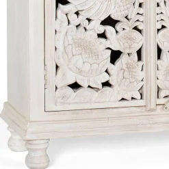 Wohnen Vitrinen<White Wash Schrank - dekoratives Design - Snake