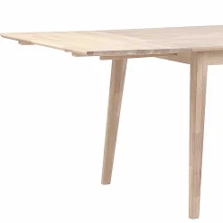 Wohnen Sitzgruppe<White Wash Tisch & Stühle Schwarz - Pessoa (siebenteilig)