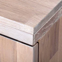 Wohnen Tv & Hifi-Möbel|Lowboards<White Wash TV Lowboard aus Eiche - Dioca