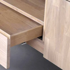 Wohnen Tv & Hifi-Möbel|Lowboards<White Wash TV Lowboard aus Eiche - Dioca