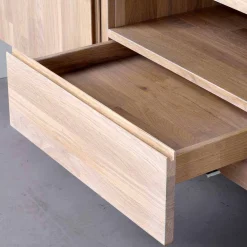 Wohnen Tv & Hifi-Möbel|Lowboards<White Wash TV Lowboard aus Eiche - Dioca