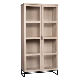 Wohnen Vitrinen<White Wash Vitrinenschrank modern - Myras