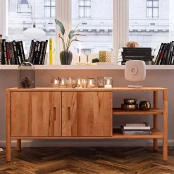 Wohnen Tv & Hifi-Möbel|Lowboards<Wildbuche Lowboard mit zwei Fächern - Indrya