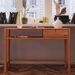 Wohnen Tische<Wildbuche Schreibtisch mit Schublade & Fach - Indrya