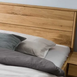 Wohnen Betten<Wildeiche Bett auf Schwebesockel - Manoz (dreiteilig)