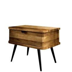 Wohnen Betten<Wildeiche Bett mit Holzkopfteil - Casarius