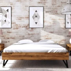 Wohnen Betten<Wildeiche Bett ohne Kopfteil 210cm lang - Mandirov