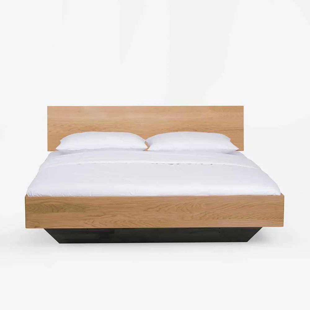 Wohnen Betten<Wildeiche Bett Siao mit Kufengestell dunkel