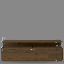 Wohnen Tv & Hifi-Möbel|Lowboards<Wildeiche Board für TV mit einer Schublade & Tür - Obinson