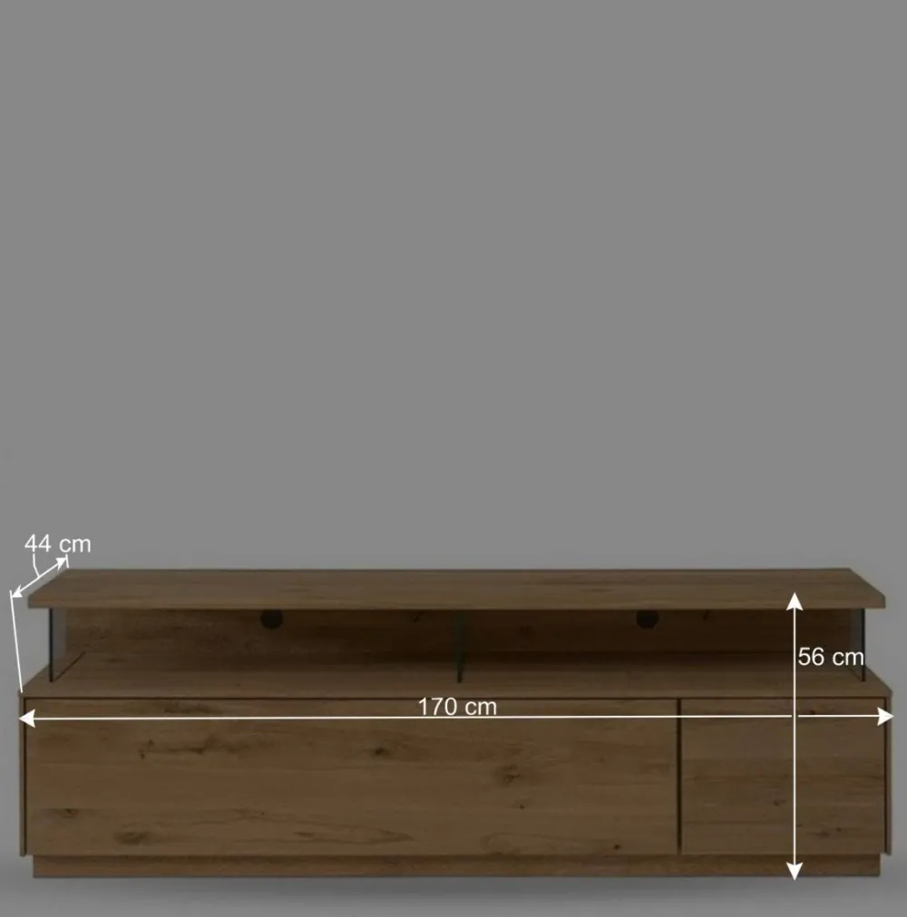 Wohnen Tv & Hifi-Möbel|Lowboards<Wildeiche Board für TV mit einer Schublade & Tür - Obinson