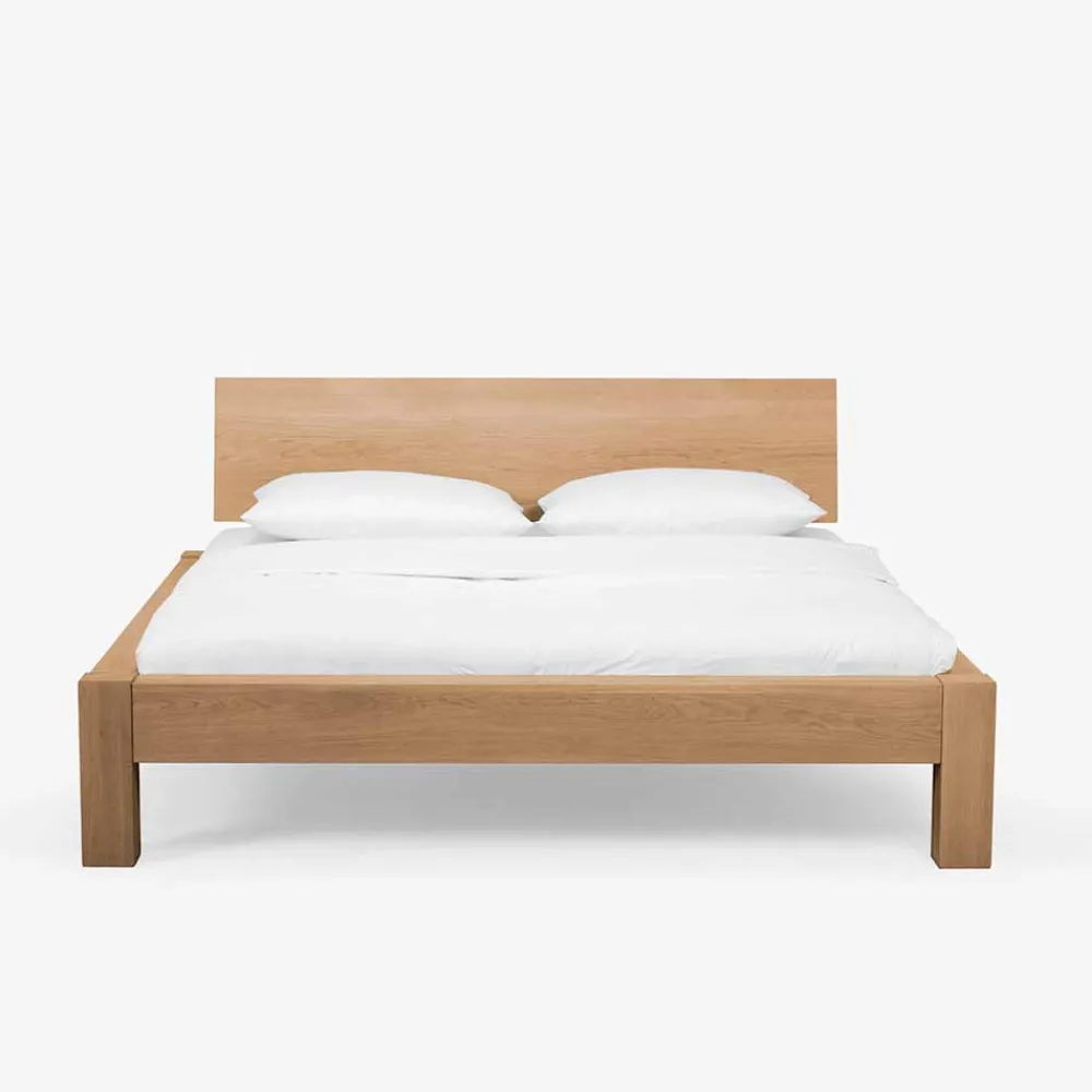 Wohnen Betten<Wildeiche Doppelbett Amando in Honigfarben geölt