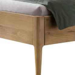 Wohnen Betten<Wildeiche Doppelbett mit Kunstleder Kopfteil - Lucyanco