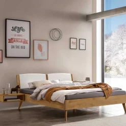 Wohnen Betten<Wildeiche Ehebett in modernem Design - Joker
