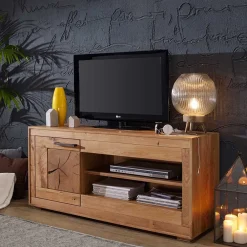 Wohnen Tv & Hifi-Möbel|Lowboards<Wildeiche Fernsehtisch Troncon mit 130 cm Breite