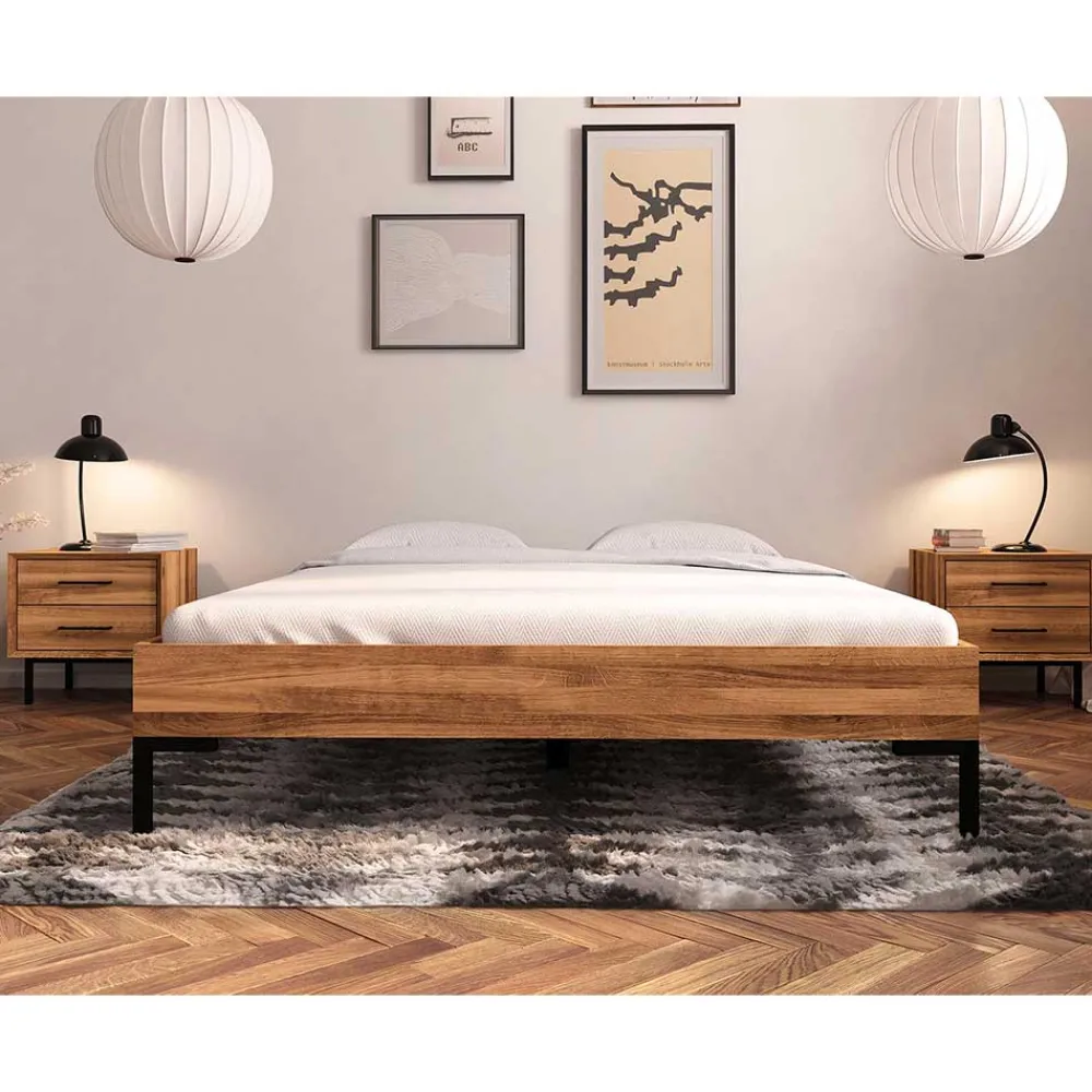 Wohnen Betten<Wildeiche Holzbett für Dachzimmer - Kerfa