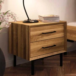 Wohnen Betten<Wildeiche Holzbett für Dachzimmer - Kerfa