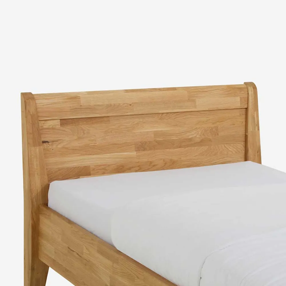 Wohnen Betten<Wildeiche Holzbett Homlet mit Komforthöhe