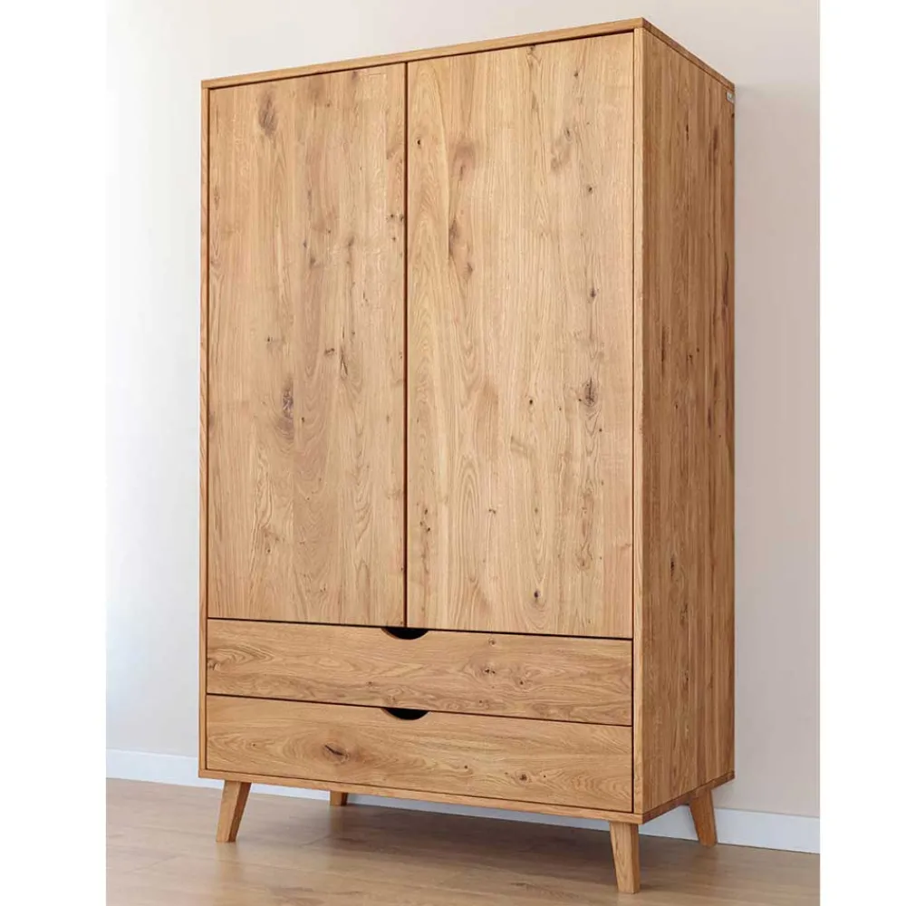 Wohnen Kleiderschränke<Wildeiche Kombi-Kleiderschrank massiv - Fabijola