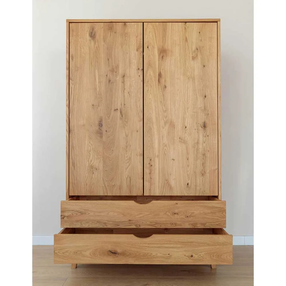 Wohnen Kleiderschränke<Wildeiche Kombi-Kleiderschrank massiv - Fabijola