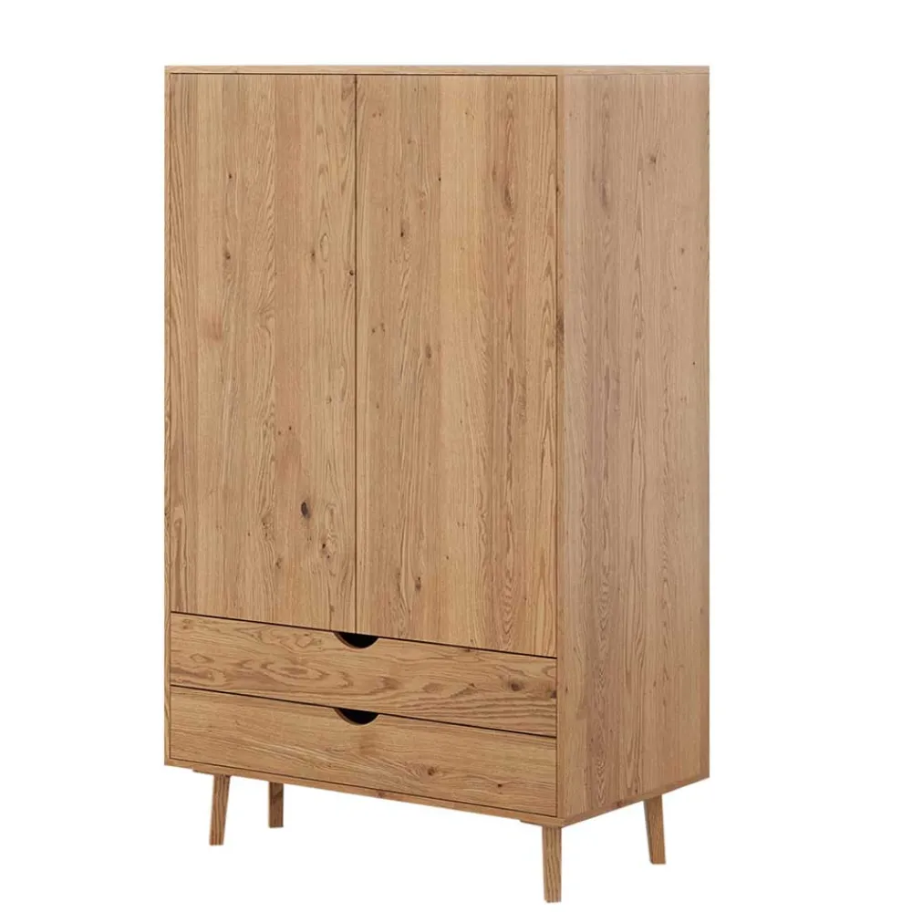 Wohnen Kleiderschränke<Wildeiche Kombi-Kleiderschrank massiv - Fabijola
