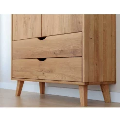 Wohnen Kleiderschränke<Wildeiche Kombi-Kleiderschrank massiv - Fabijola