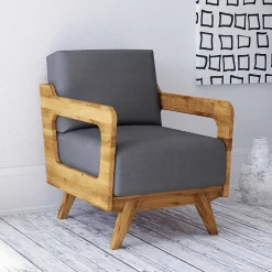 Wohnen Sessel<Wildeiche Sessel mit Stoffpolsterung - Hardus