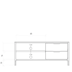 Wohnen Tv & Hifi-Möbel|Lowboards<Wildeiche TV Board 111 cm breit - Laida