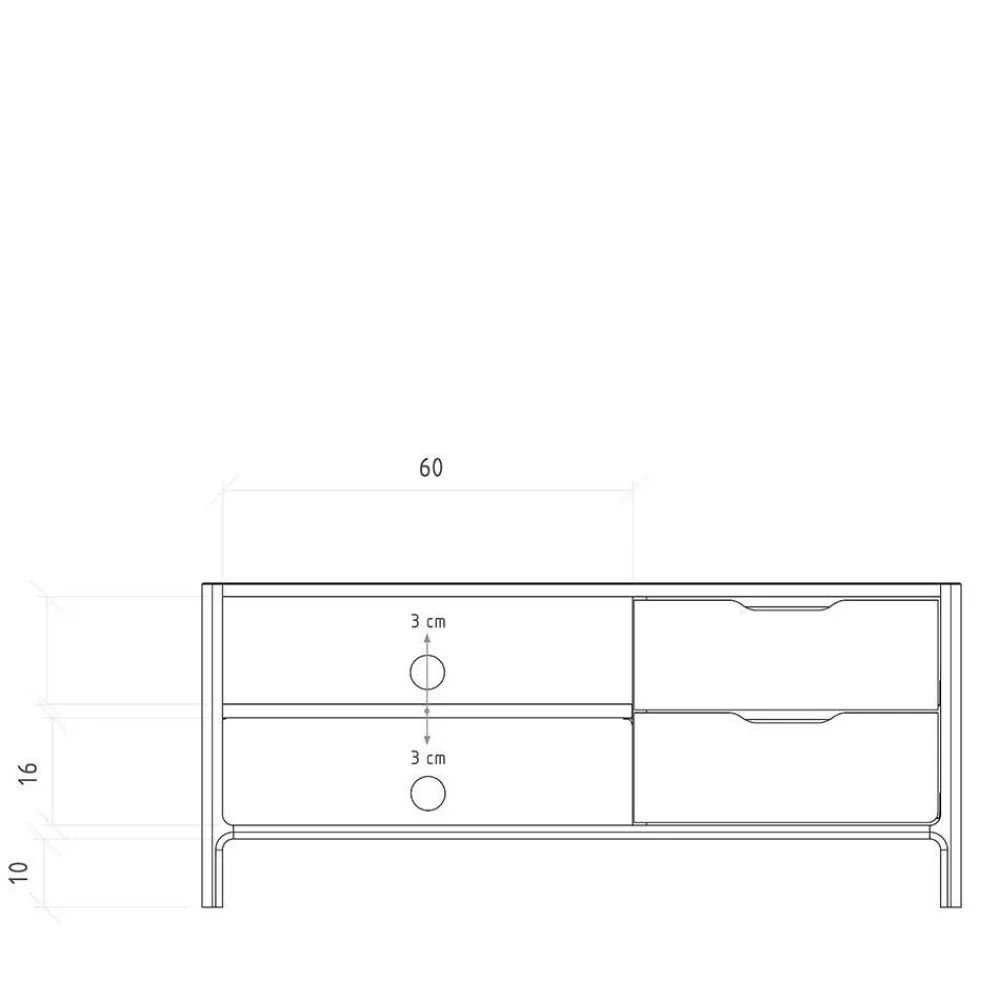 Wohnen Tv & Hifi-Möbel|Lowboards<Wildeiche TV Board 111 cm breit - Laida