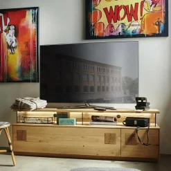 Wohnen Tv & Hifi-Möbel|Lowboards<Wildeiche TV Board mit 170 cm Breite - Millena