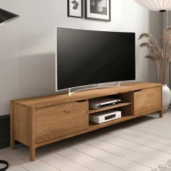 Wohnen Tv & Hifi-Möbel|Lowboards<Wildeiche TV Lowboard 200 cm breit - Laida