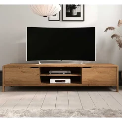 Wohnen Tv & Hifi-Möbel|Lowboards<Wildeiche TV Lowboard 200 cm breit - Laida