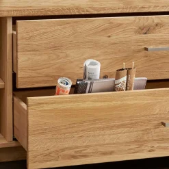 Wohnen Tv & Hifi-Möbel|Lowboards<Wildeiche TV Lowboard aus geöltem Massivholz - Loitons