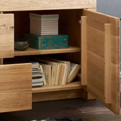 Wohnen Tv & Hifi-Möbel|Lowboards<Wildeiche TV Lowboard aus geöltem Massivholz - Loitons