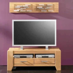 Wohnen Tv & Hifi-Möbel|Lowboards<Wildeiche TV Lowboard mit zwei Schubladen - Miarizia