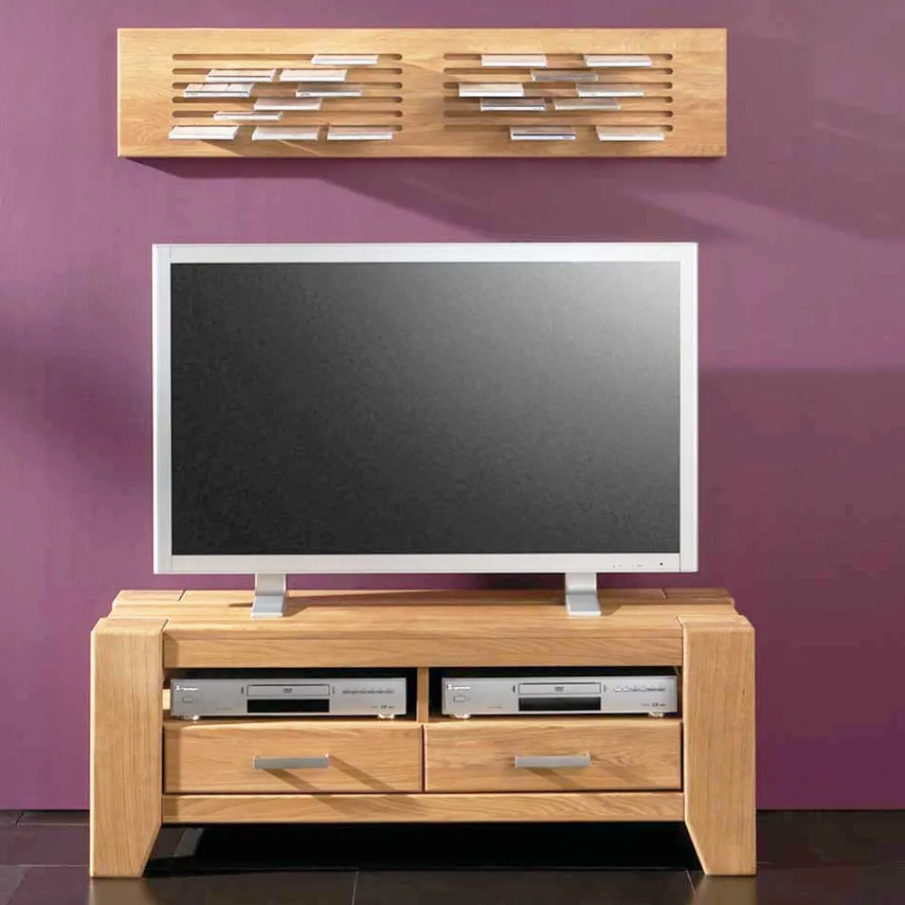 Wohnen Tv & Hifi-Möbel|Lowboards<Wildeiche TV Lowboard mit zwei Schubladen - Miarizia