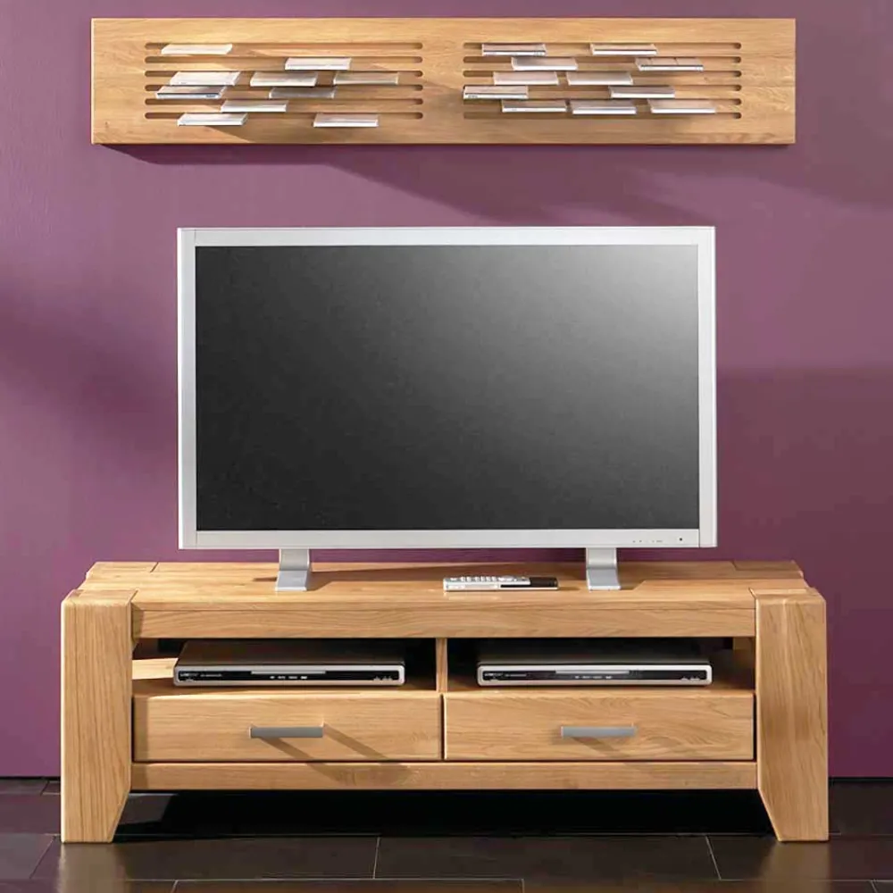 Wohnen Tv & Hifi-Möbel|Lowboards<Wildeiche TV Lowboard mit zwei Schubladen - Miarizia