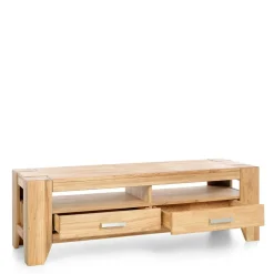 Wohnen Tv & Hifi-Möbel|Lowboards<Wildeiche TV Lowboard mit zwei Schubladen - Miarizia