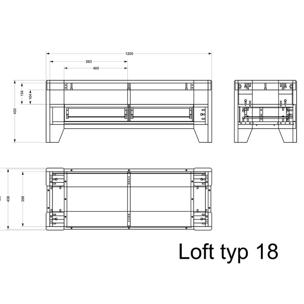 Wohnen Tv & Hifi-Möbel|Lowboards<Wildeiche TV Lowboard mit zwei Schubladen - Miarizia