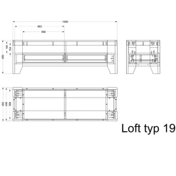 Wohnen Tv & Hifi-Möbel|Lowboards<Wildeiche TV Lowboard mit zwei Schubladen - Miarizia