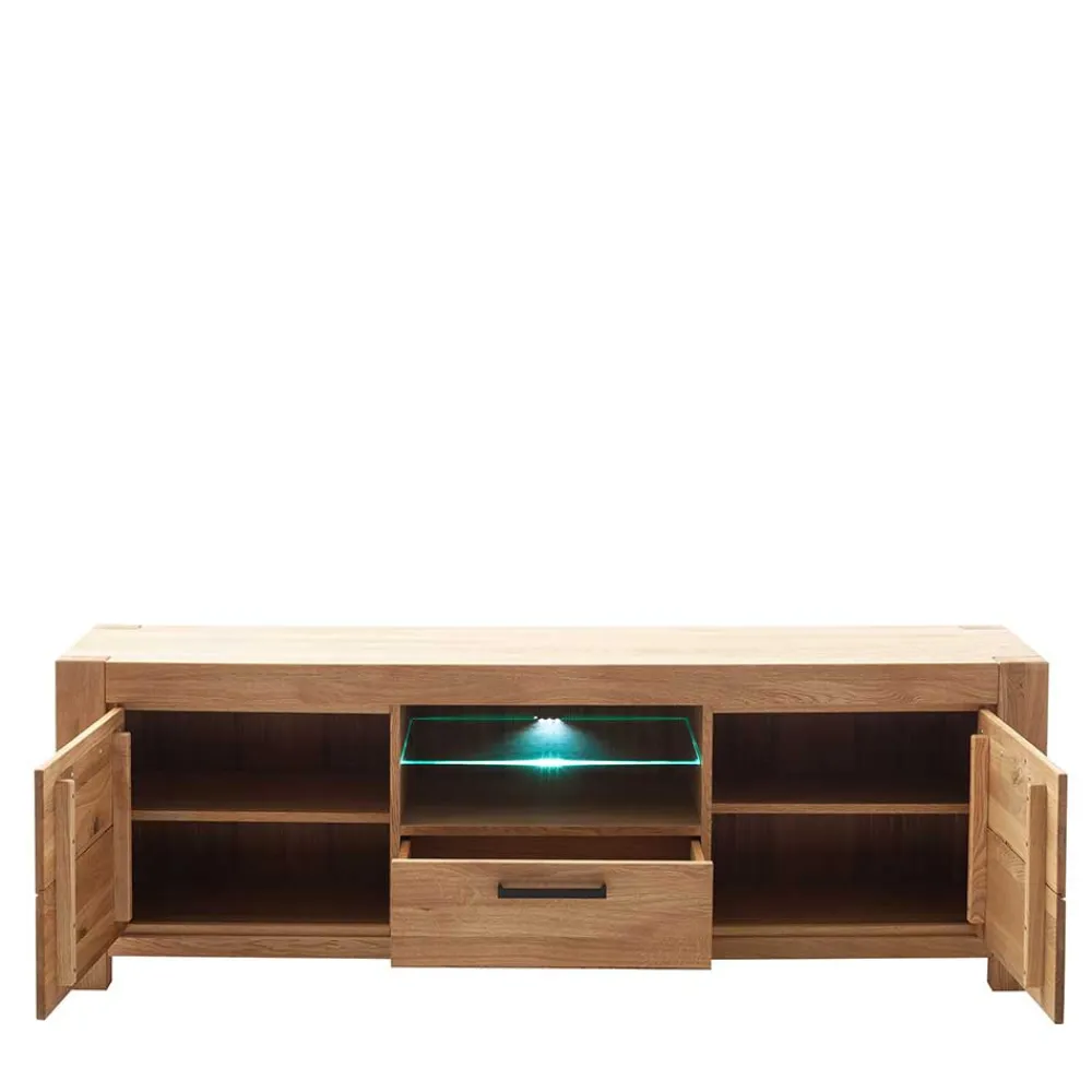 Wohnen Tv & Hifi-Möbel|Lowboards<Wildeiche TV Lowboard teilmassiv - Sophia