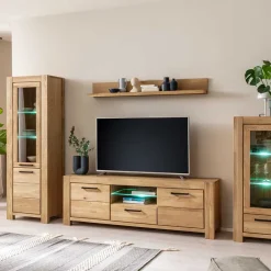 Wohnen Tv & Hifi-Möbel|Lowboards<Wildeiche TV Lowboard teilmassiv - Sophia