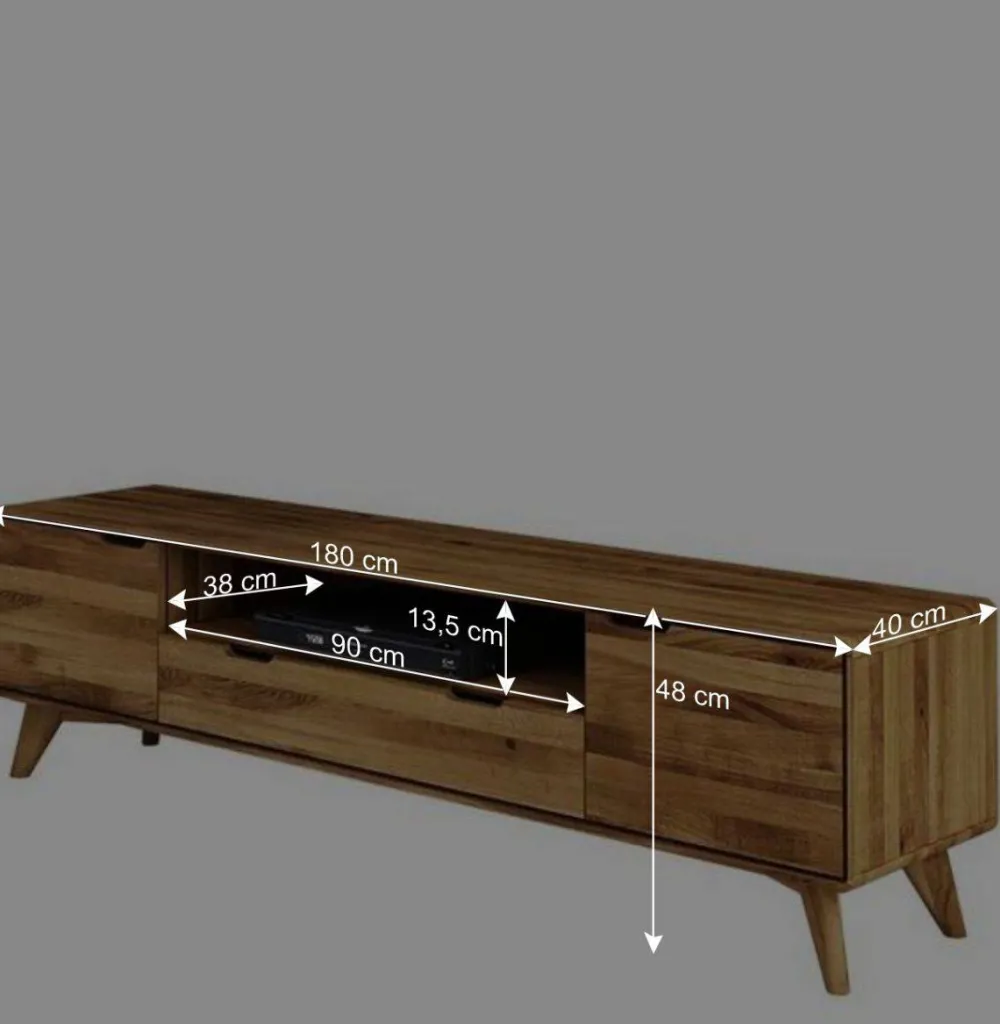 Wohnen Tv & Hifi-Möbel|Lowboards<Wildeiche TV Unterschrank mit Schublade - Eavy II