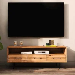 Wohnen Tv & Hifi-Möbel|Lowboards<Wildeiche TV Unterschrank mit großem Fach - Kerfa